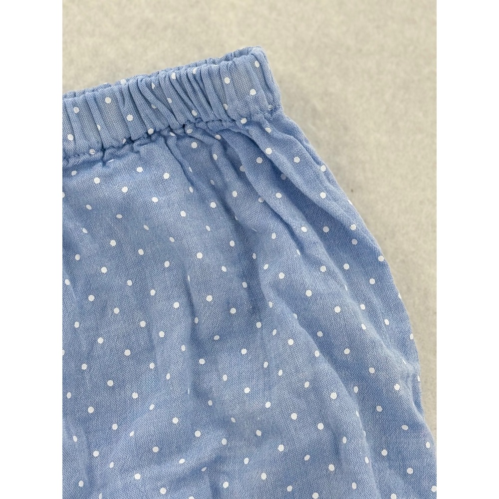 Vintage Japanese Polka Dot Elastic Waist Gauze Pants - Light Blue - L -‎ Women - Picture 3 of 5